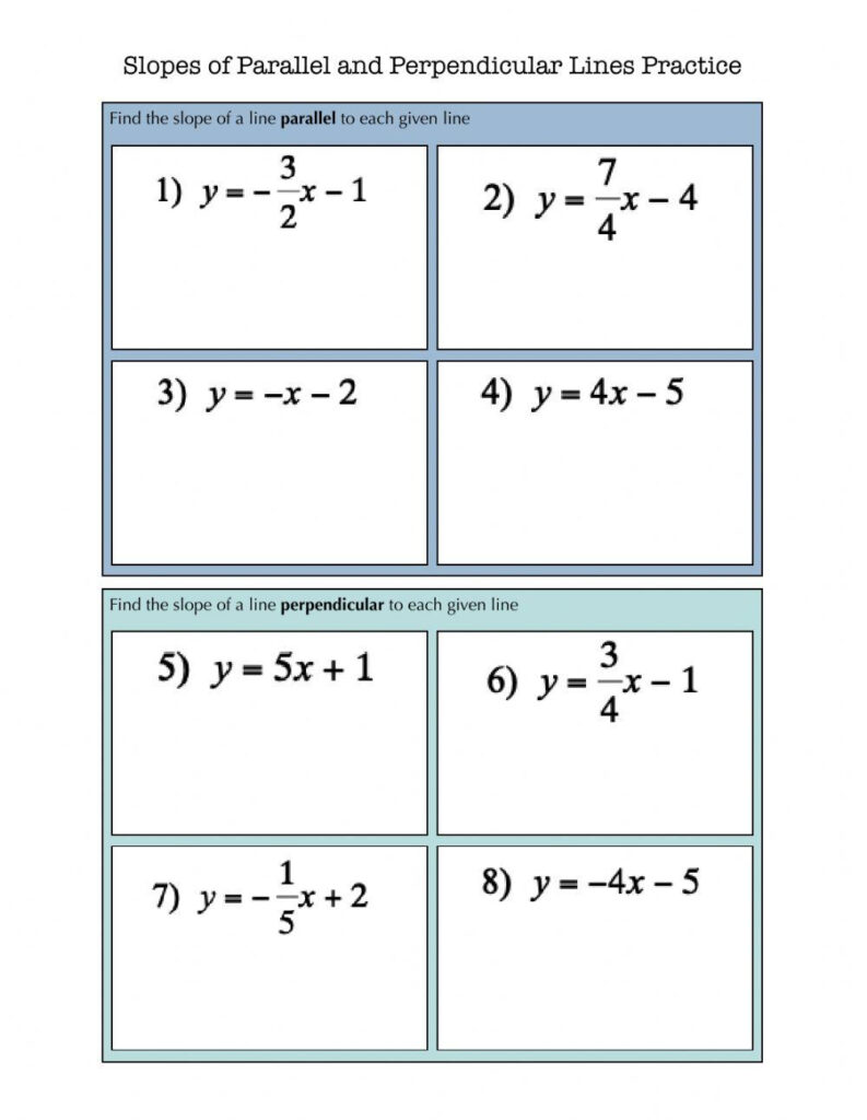 Slope Of Parallel And Perpendicular Lines Practice Worksheet Worksheets Library Slope Of Parallel And Perpendicular Lines Practice Worksheet Worksheets Library