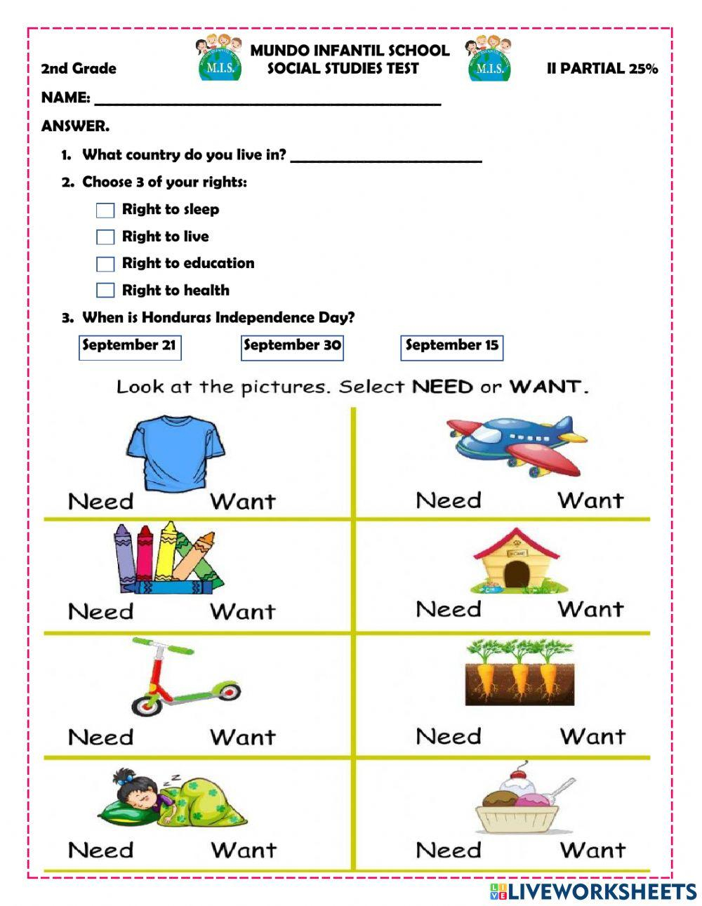 Social Studies Online Exercise For 2nd Grade Worksheets Library