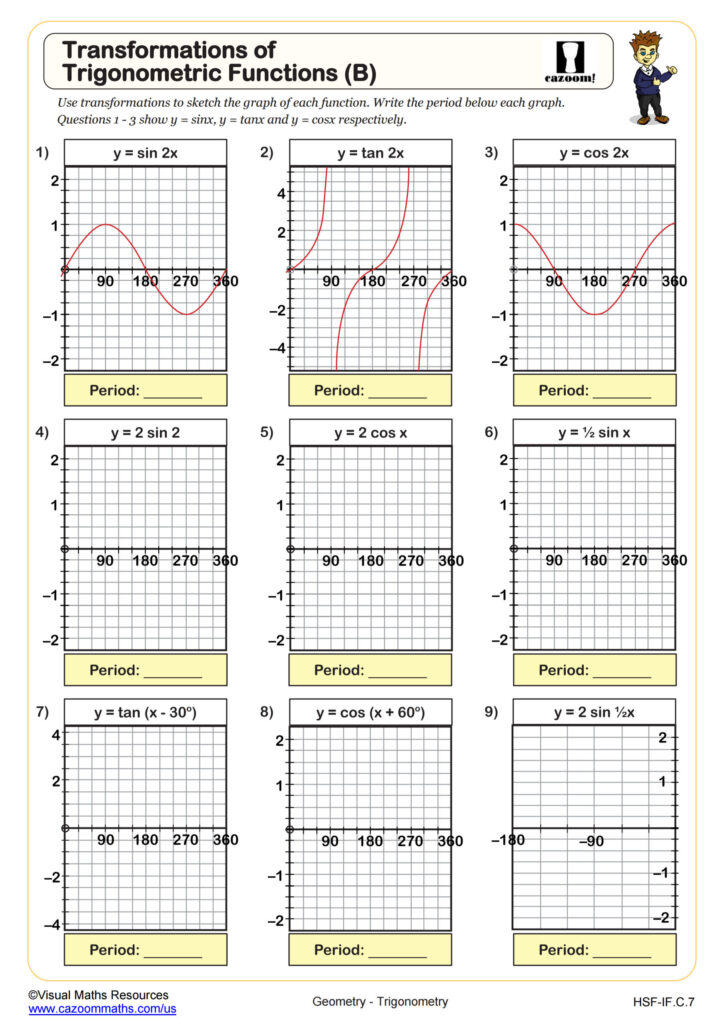 Solving Trigonometric Equations Worksheet Fun And Engaging Algebra II PDF Worksheets Cazoom Math