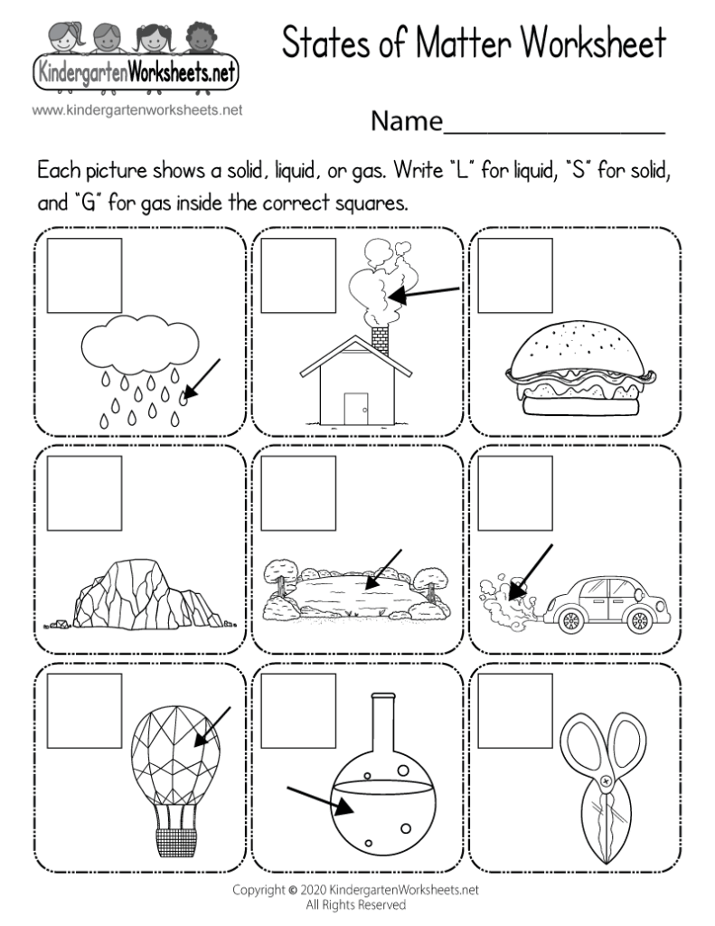 States Of Matter Worksheet Free Printable Digital PDF