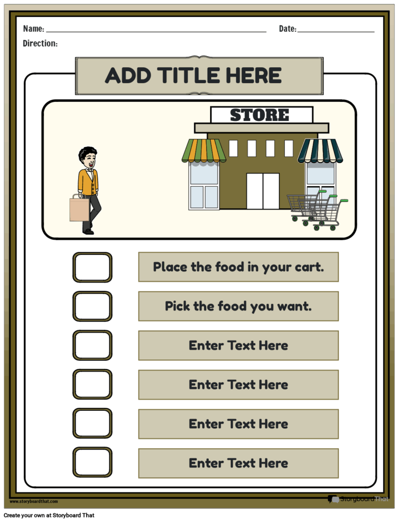 Story Sequencing Worksheets By Storyboard That