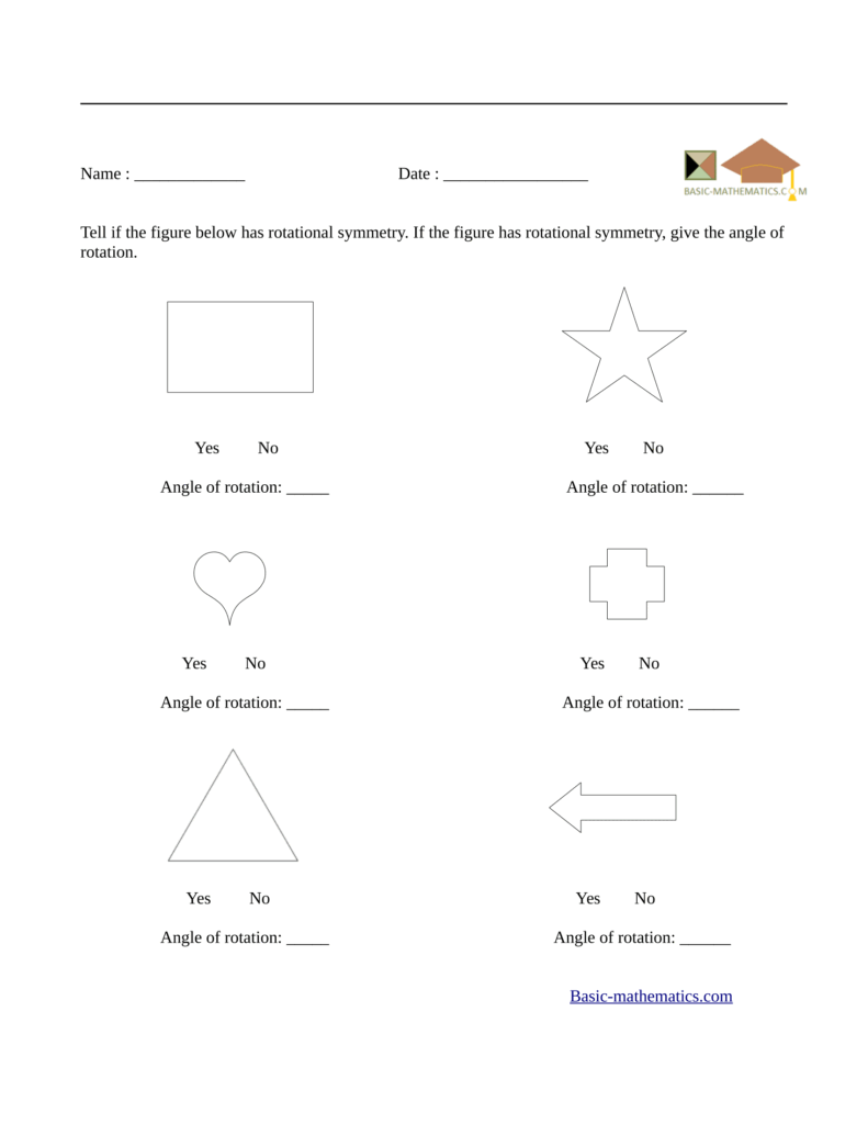 Symmetry Worksheets