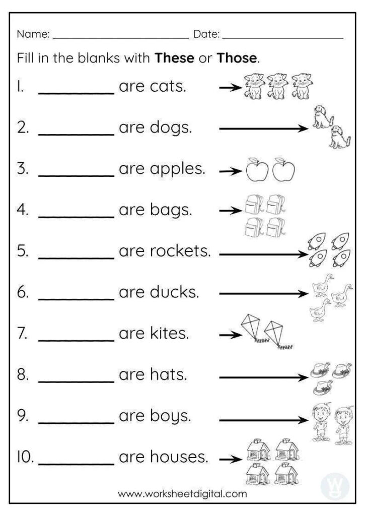 These Or Those Worksheet Digital 1 Teacher Made Resources