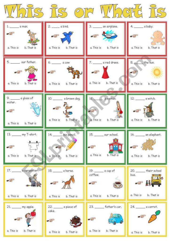 This Is Or That Is ESL Worksheet By Sweetdreamja