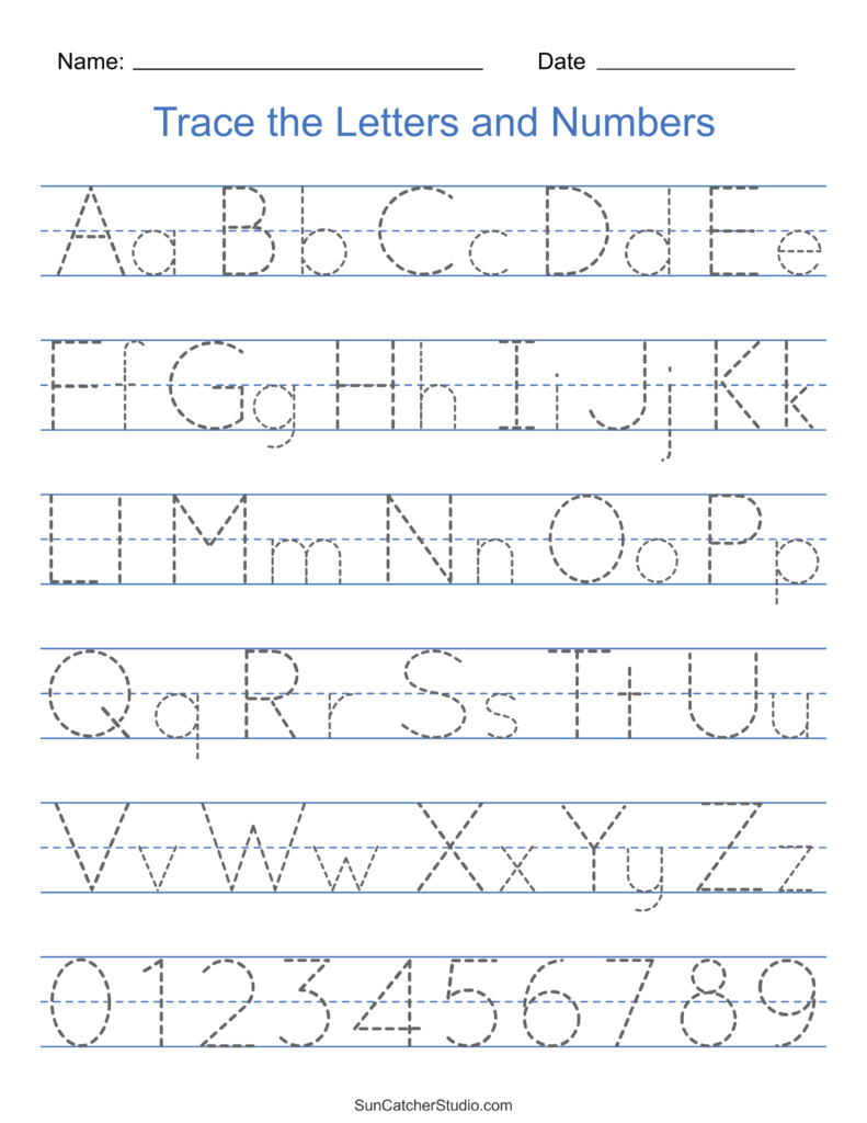 Tracing Alphabet Letters Printable Handwriting Worksheets Free Printables Lettering SVG Files Tools Apps