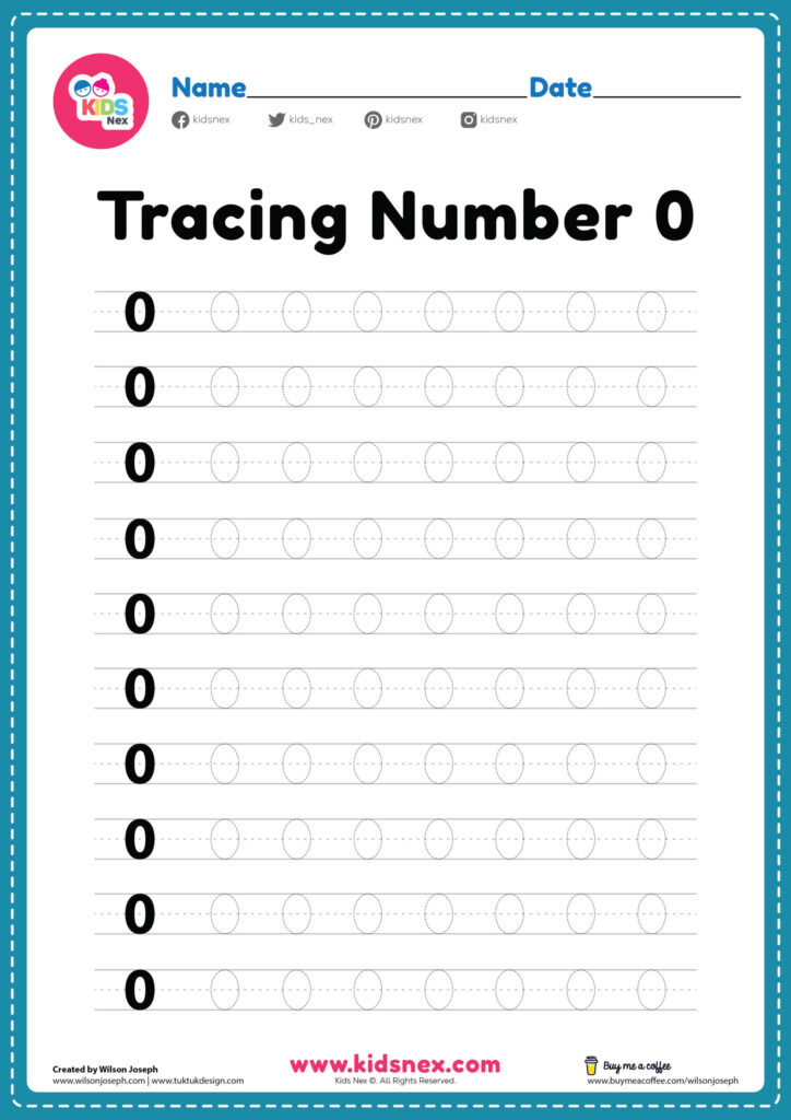 Tracing Number 1 10 Worksheet Free PDF Printable For Kids