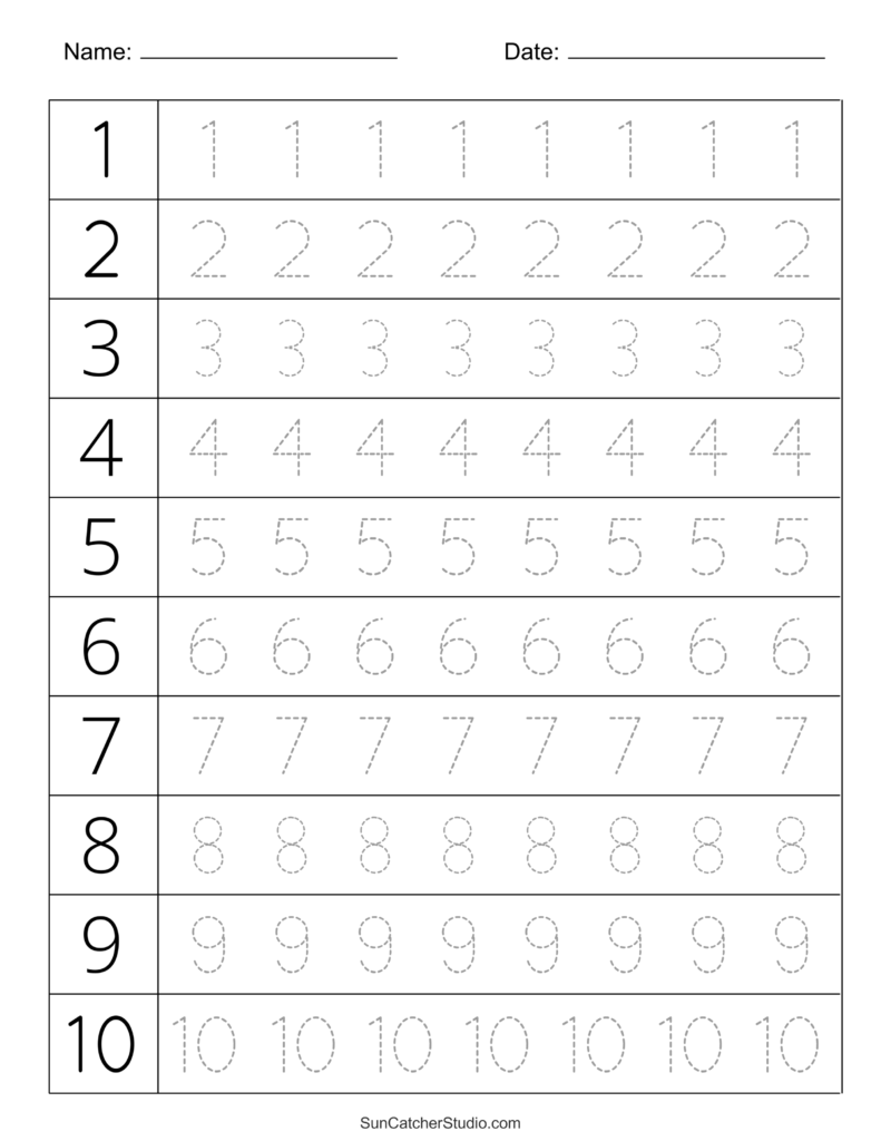 Tracing Numbers Free Printable Practice PDF Worksheets Free Printables Lettering SVG Files Tools Apps