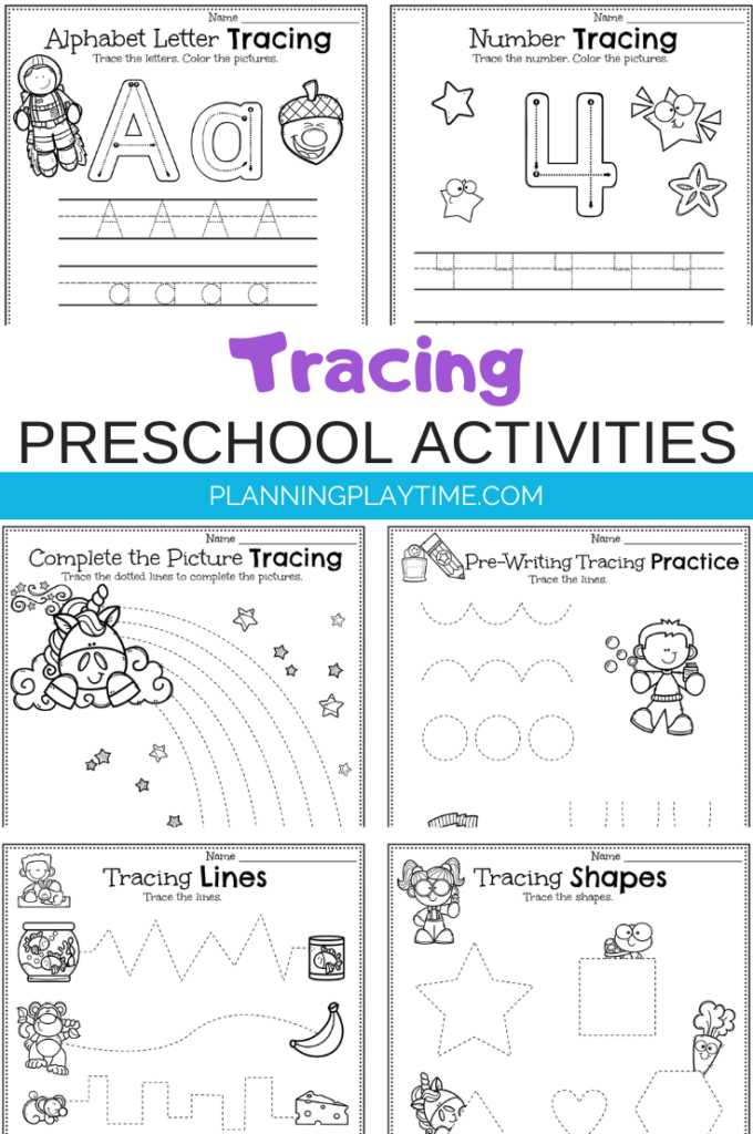 Tracing Worksheets And Activities For Preschool Planning Playtime