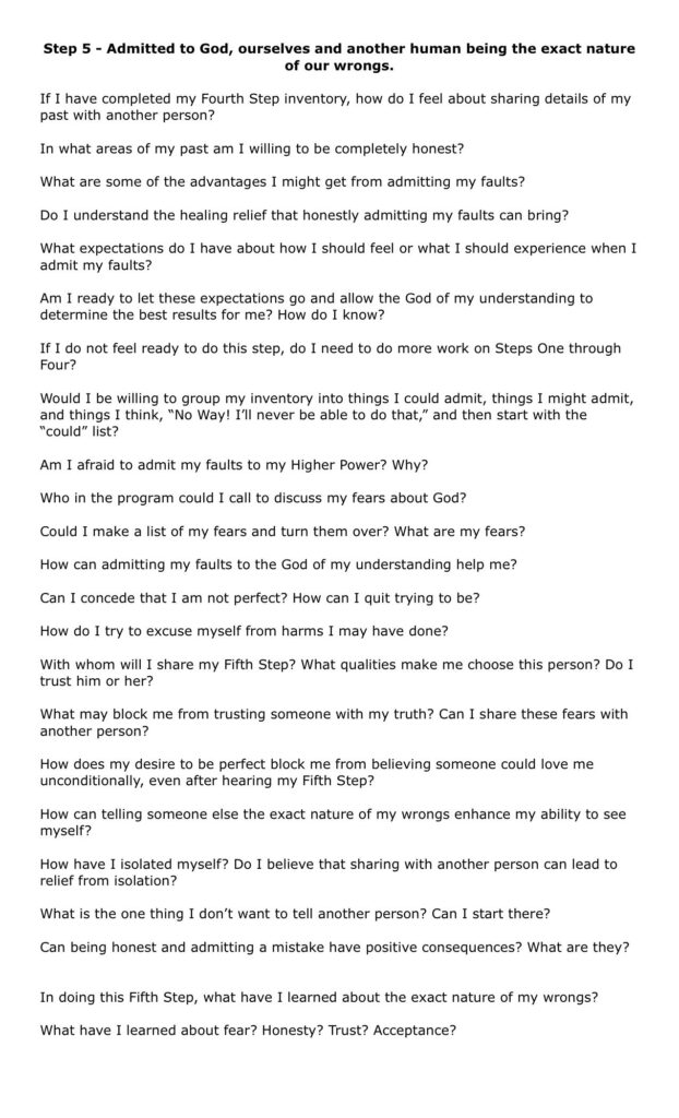 Transformative 12 Steps Of AA Worksheets For Recovery And Healing