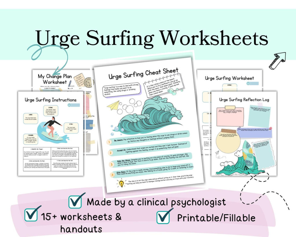 Urge Surfing Worksheets Urge Surfing DBT Worksheets Dialetical Behavior Therapy Worksheets Urge Surfing Activity Addiction Worksheets Etsy Urge Surfing Worksheets Urge Surfing DBT Worksheets Dialetical Behavior Therapy Worksheets Urge Surfing Activity Addiction Worksheets Etsy