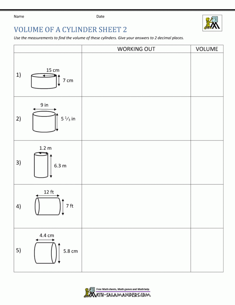 Volume Of A Cylinder Calculator