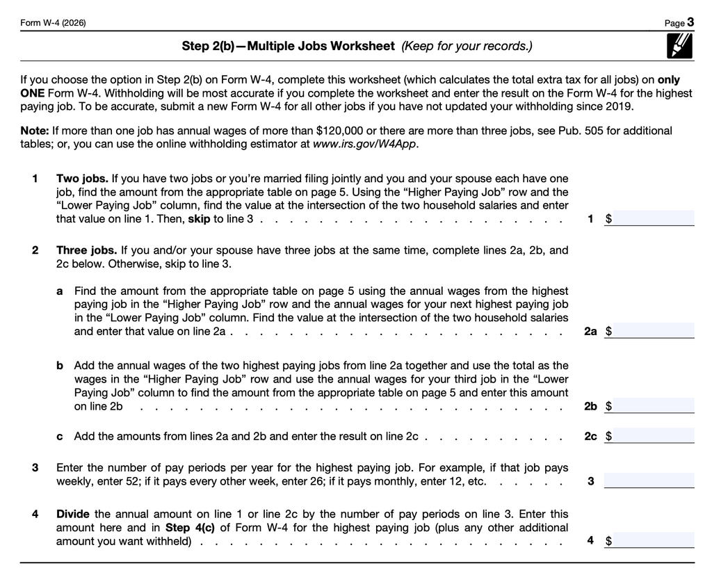 W 4 Form Step by Step Guide For Your Withholding Right In 2026