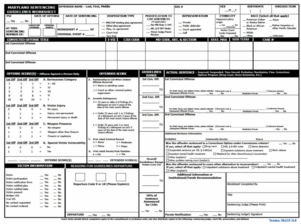 Worksheet Maryland State Commission On Criminal Sentencing Worksheets Library