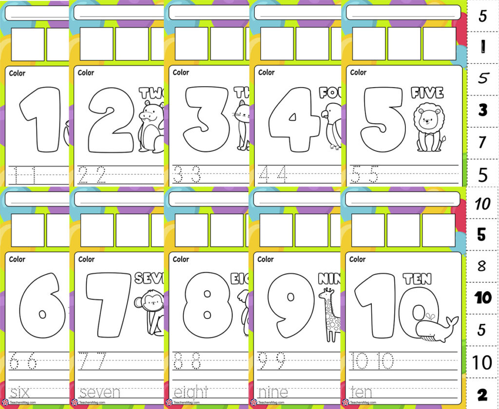 Worksheets For Kindergarten On The Numbers 1 To 10 TeachersMag